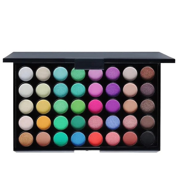 Eye Makeup Palette 40 Highly Pigmented Colors Matte Shimmer Metallic Eyeshadow 2 - Picture 2 of 3